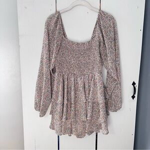 Anthropologie Entro Floral Romper Size Medium smocked